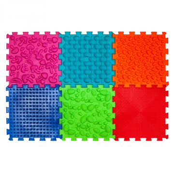 Szenzoros, ortopédiai puzzle szőnyeg - ORTEK 6 DB-OS KÉSZLET