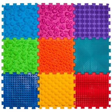 Szenzoros, ortopédiai puzzle szőnyeg - ORTEK 9 DB-OS KÉSZLET
