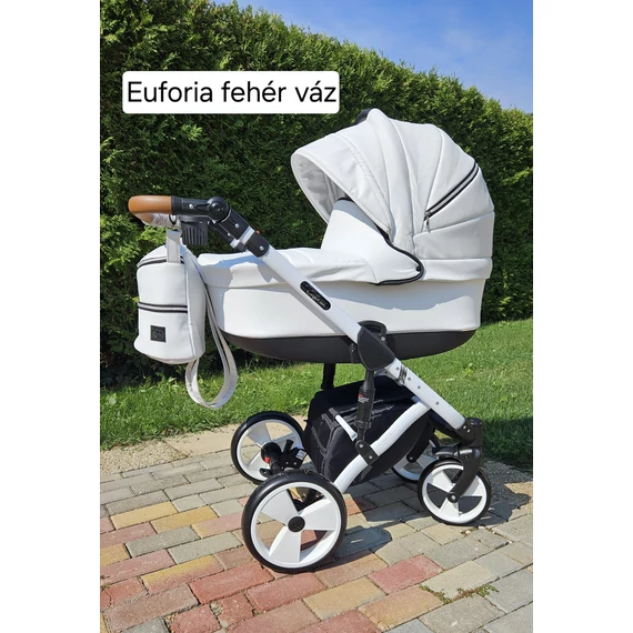 Új Paradise baby Euforia "S" multifunkciós babakocsi - Fehér eco bőr