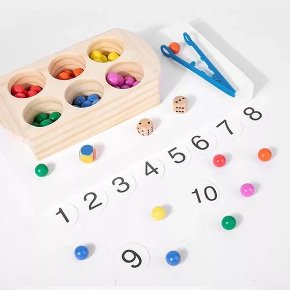 Színek, számok Montessori fejlesztő fajáték
