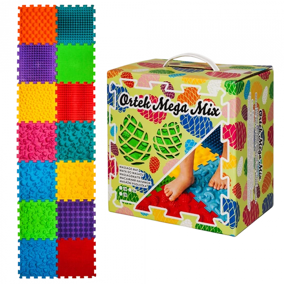 Szenzoros, ortopédiai puzzle szőnyeg - ORTEK 14 DB-OS KÉSZLET
