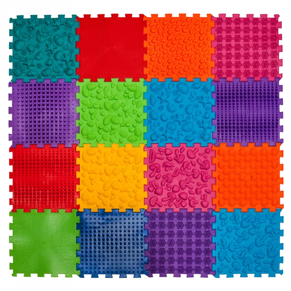 Szenzoros, ortopédiai puzzle szőnyeg - ORTEK 16DB-OS KÉSZLET