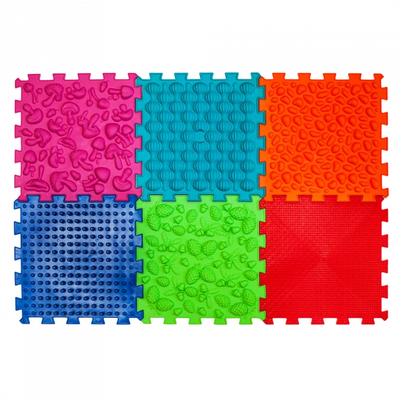 Szenzoros, ortopédiai puzzle szőnyeg - ORTEK 6 DB-OS KÉSZLET