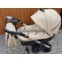 Kép 2/14 - Paradise baby Euforia Premium "Diamond" multifunkciós babakocsi - Bézs eco bőr fekete "Diamond" mózessel