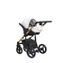 Kép 15/17 - Paradise baby Euforia Premium "Diamond" multifunkciós babakocsi - Fehér eco bőr arany "Diamond" mózessel
