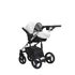 Kép 8/11 - Paradise baby Euforia Premium "Diamond" multifunkciós babakocsi - Fehér eco bőr - Ezüst "Diamond" mózessel