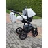 Kép 4/11 - Paradise baby Euforia Premium "Diamond" multifunkciós babakocsi - Fehér eco bőr - Ezüst "Diamond" mózessel