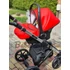 Kép 5/19 - Paradise baby Euforia Premium "Diamond" multifunkciós babakocsi - Piros eco bőr fekete "Diamond" mózessel