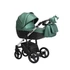 Kép 1/12 - Paradise baby Euforia Premium "Diamond" multifunkciós babakocsi - Smaragd zöld eco bőr - Fekete "Diamond" mózessel