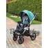 Kép 9/12 - Paradise baby Euforia Premium "Diamond" multifunkciós babakocsi - Smaragd zöld eco bőr - Fekete "Diamond" mózessel
