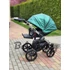 Kép 10/12 - Paradise baby Euforia Premium "Diamond" multifunkciós babakocsi - Smaragd zöld eco bőr - Fekete "Diamond" mózessel