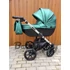 Kép 12/12 - Paradise baby Euforia Premium "Diamond" multifunkciós babakocsi - Smaragd zöld eco bőr - Fekete "Diamond" mózessel